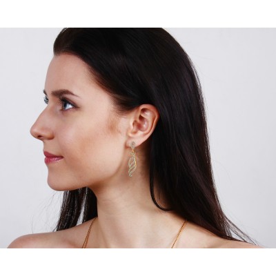 Alka Diamond Dangle Drop Earring